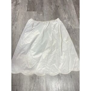 Vtg‎ SILKY NYLON White LACE GAYMODE HALF SLIP Size S Penney's E0126